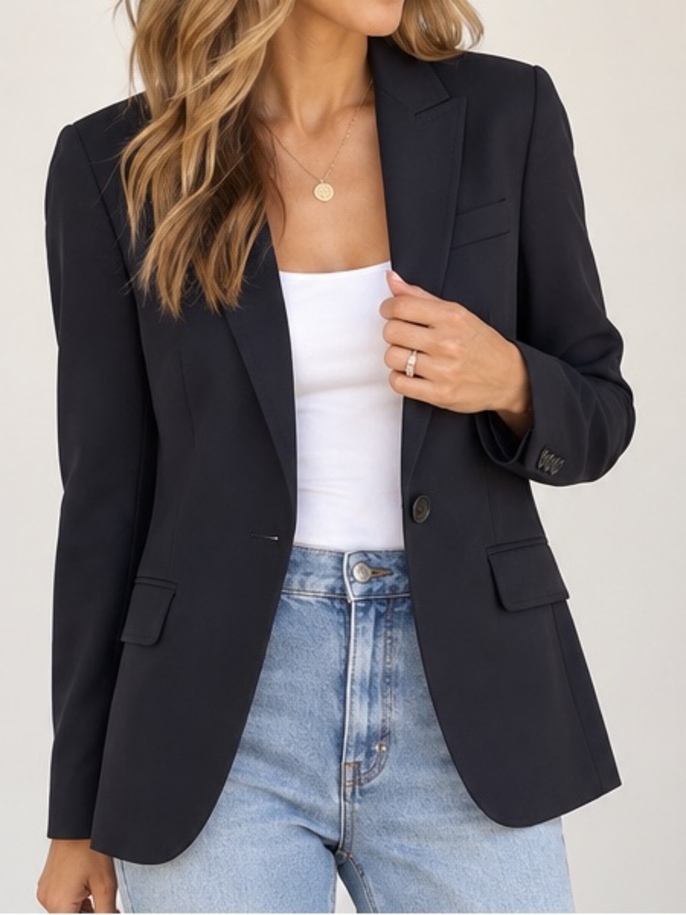 J.Crew NWT 100% Wool Navy One Button Blazer Size 4